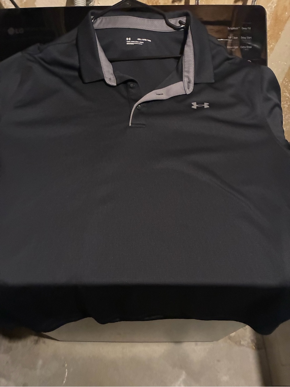 Under Armour Men’s Black Polo with Gray Trim